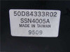 Motorola SSN4005A label showing part number 50D84333R02, model SSN4005A, Made in Taiwan, date code 9509