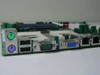 Supermicro P3TDLR rear I/O panel showing dual PS/2 ports, two USB ports, DB9 serial, VGA, and two RJ-45 Ethernet ports