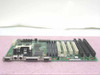 Intel Socket 7 Motherboard AB1021 — angled front view showing I/O ports, ISA and PCI expansion slots, SIMM memory slots, and empty Socket 7 ZIF socket