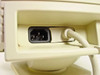 ViewSonic Optiquest 1562A-2 – closeup of rear IEC C14 power inlet recessed in housing with power cord routed out
