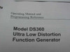 Stanford Research Systems Model DS360 Ultra Low Distortion Function Generator Operating