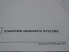 Stanford Research Systems Model RGA100, RGA200 Residual Gas Analyzer Operating Manual and Progra