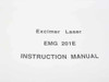 Lambda Physik EMG 201E Excimer Laser Instruction Manual