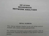 HP 08720-90002 HP 8720A Microwave Network Analyzer Manual