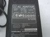 Toshiba PA2408U label showing model number, 100-240V input, 21VDC 1.9A dual output, 4-pin connector pinout, and safety certifications