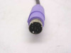 Purple PS/2 mini-DIN 6-pin connector on the Dell RT7D00 keyboard cable — close-up view