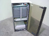 Amistar PlaceMaster FP JEDEC Tray Chip Loader — front door open showing 13 numbered JEDEC loading trays, pressure gauge, and start/stop controls at top