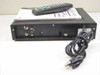 Hughes HIRD-B2 satellite receiver – rear panel showing F-type coax input, RCA composite outputs, S-Video port, and power cord