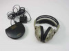 Advent Wireless AW-770 over-ear headphones with RF transmitter base and AC power adapter — full set view