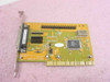 Kouwell KW-801V10 80IV10 PCI SCSI card — top-side PCB view showing main SCSI controller chip, internal 50-pin header, and PCI edge connector; KW-801V10 label visible on bracket