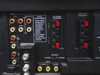 ProScan PS35152 CRT TV – rear connection panel showing dual AV inputs, S-Video, HI-FI and surround audio outputs, external and surround speaker binding posts, and antenna inputs