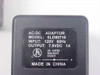 AC adapter label for included SLD80710 power supply showing input 120V 60Hz and output 7.5VDC 1A, UL listed, made in China