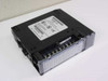 GE Fanuc IC693MDL741E 16-point DC output module — front and top three-quarter view showing terminal cover closed and UL/CE label