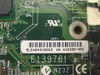 Intel D815EEA motherboard label closeup showing part number BLEA04410562 AA A10380-405 and E139761 board identifier with UL certification mark