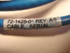 Cisco 72-1428-01 cable label reading '72-1428-01 REV. A0 CABLE, SERIAL'