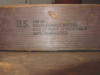 US Military NM 85 stamp on wood core — label reads: U.S. NM 85 Ridge-Female Section for 11 Foot 10 Inch Pole with Connector