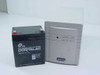 300VA UPS 9905010 shown beside included new GS Portalac PE12V4.5A 12V 4.5Ah sealed lead-acid replacement battery