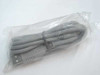 USB A to 5-pin Mini USB B gray cable bundled and sealed in clear plastic bag — full cable view