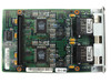 Nortel CL1333001 OC-3 ATM module — top-side PCB view showing dual PMC ATM controller chips and SC fiber port faceplate