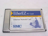 SMC EtherEZ 8020BT/T PC Card — straight-on front label view showing EtherEZ branding and SMC logo