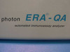 Hybritech Photon ERA-QA – close-up of front panel label reading 'photon ERA-QA automated immunoassay analyzer'