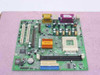 Matsonic MS8308EP Socket 462 motherboard – top-down board view showing Socket A CPU socket, DIMM slots, AGP and PCI slots, and Matsonic label on heatsink
