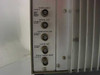 Tektronix 7854 oscilloscope right-side auxiliary BNC panel — Z-Axis Input, Signal Out, +Sawtooth Out, +Gate Out, and Single Sweep Reset BNC connectors with labeled voltage ratings