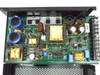Sola Electric 86-24-262 — top cover removed showing internal PCB with large filter capacitors, transformer, inductor, and power transistors