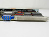 Bay Networks DSDE 5430 module card — side edge view showing blue DIP switch block, red DIP switches, and card edge bus connector