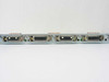 Bay Networks DSDE 5430 module card — front faceplate showing four DB15 connectors labeled with port identifiers and green LED status indicators