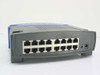 Linksys EFAH16W EtherFast 16-Port Hub — rear panel showing 16 RJ-45 ports in two rows of eight and DC power jack