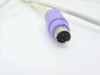 Microsoft Internet Keyboard PS/2 connector close-up – purple 6-pin Mini-DIN plug