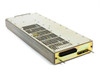Motorola SLF3230A Microcite line card — angled rear view showing large multi-pin backplane edge connector and ventilation grille