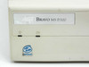Close-up of AST Bravo MS P/100 front nameplate with Intel Inside Pentium sticker and power and HDD indicator LEDs