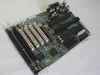 Intel AL440LX 681797-401 ATX motherboard – angled top view showing Slot 1 CPU socket, four DIMM slots, four PCI slots, three ISA slots, and AGP slot