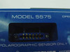 Ventronics Model 5575 multi-pin gold-contact polarographic sensor connector port on rear panel with 'Polarographic Sensor Only' label