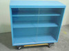 Blue Steel 36"w x 31"h x 13" d Glass Display Metal Cabinet