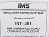 IMS IM481H Interface Board w/ INT481 plug-on Interface Board