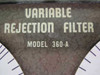 Krohn-Hite 360-A Variable Rejection Filter