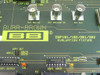 Burr-Brown BB DSP101/102/201/202 Evaluation Fixture board close-up showing logo, BNC connectors labeled EXT ADC CC, EXT DAC/COM CC, EXT CLK, and DSP1 INPUT/OUTPUT headers