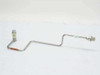CTI Cryogenics 8143122 G001 helium compressor supply line — full view showing Z-bent stainless steel tube with Aeroquip coupling on left end and threaded fitting on right end