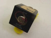 Parker Gold Ring solenoid valve coil rear view showing QC155 label, D05-H00F coil model, and 110/50 120/60 voltage ratings with gold ring DIN connector face