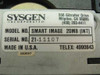 Sysgen Incorporated bottom label showing model Smart Image 20MB (INT), serial number 21-11107, Made in USA, and Sysgen address in Milpitas CA