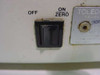 Toledo 8213 scale side panel — OFF/ON ZERO rocker switch with grime buildup around switch bezel, partial Toledo rating plate visible