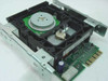 Irwin 31250A Accutrak tape drive – open top view showing tape transport mechanism, capstan motor, and controller PCB with edge connector