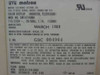 Matrox CM1474AMA rating label close-up — model number, 115/220V specs, March 1989 manufacture date, Hitachi manufacturer, serial number G9C 004964