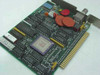 IBM 56X4927 ISA network card – top-down front view showing large VLSI controller IC, multiple DIP ICs, and coax connector