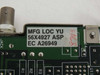 IBM 56X4927 coax network card – close-up of label area with handwritten notation, BNC connector, and JACK silkscreen marking