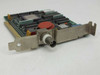 IBM 56X4927 3270 coax ISA card – angled view of bracket end showing full-height ISA bracket with BNC coax port and PCB edge connector
