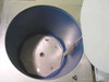 Union Carbide LR-310 – interior view looking down into blue-lined cryogenic chamber with metal divider shelf visible